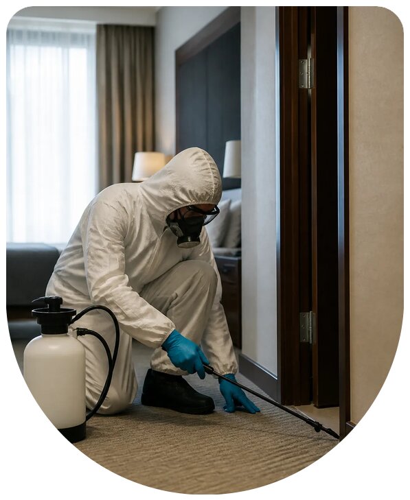 Дезинсекция отеля в Краснокамске с гарантией безопасности гостей